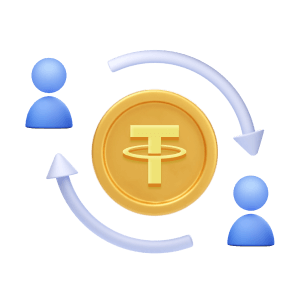 Users pay USDT directly to merchants